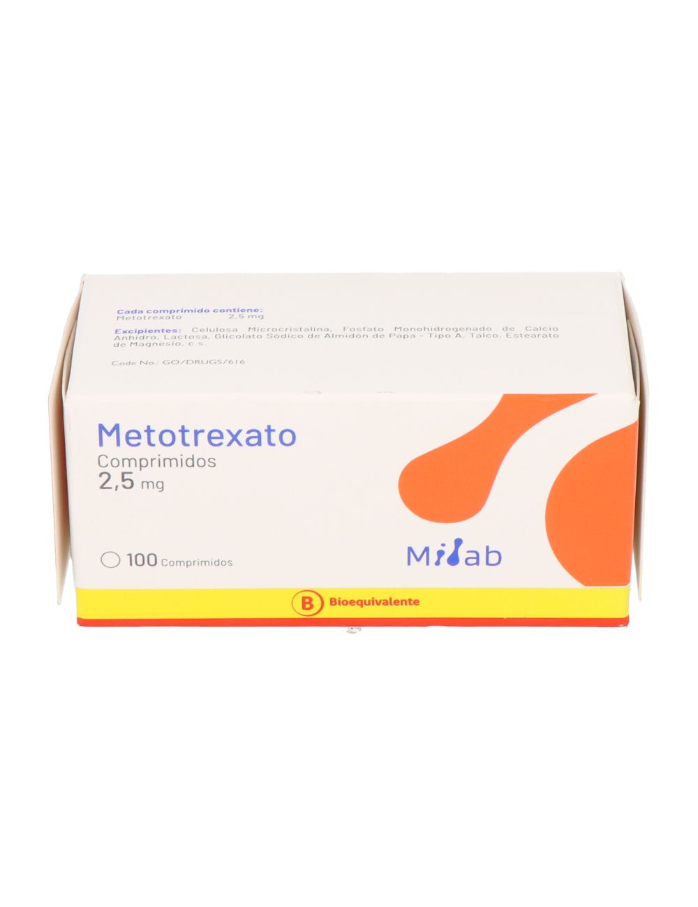 METOTREXATO 2.5MG 100 COMPRIMIDOS BIOEQUIVALENTE LABORATORIO MINTLAB