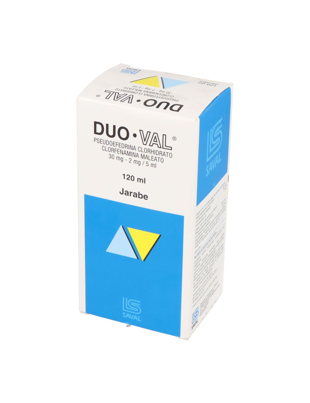 DUOVAL PSEUDOEFEDRINA /CLORFENAMINA 30MG/2MG/5ML JARABE 120 ML SAVAL