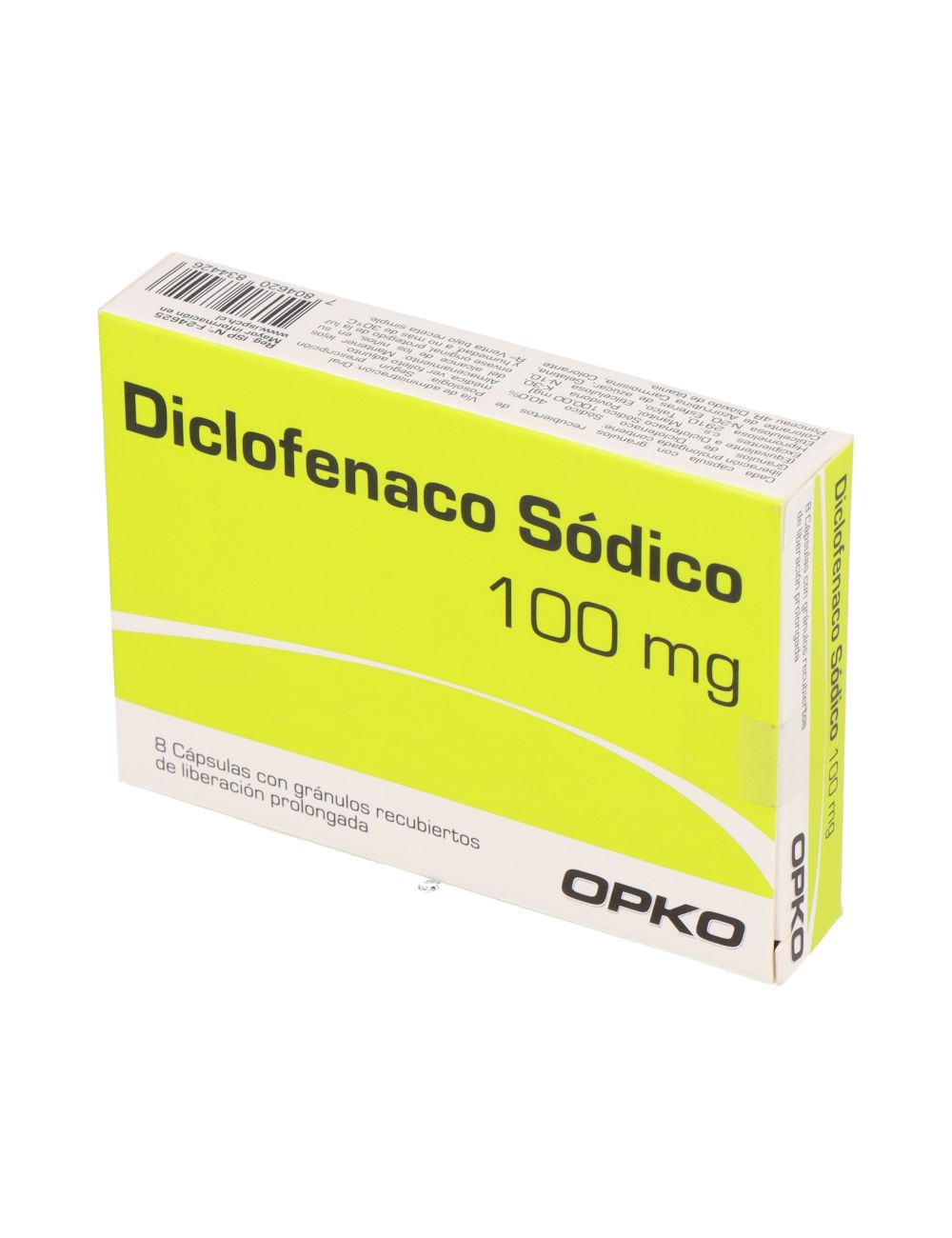 DICLOFENACO SÓDICO 100MG 8 CAPSULAS LP LABORATORIO OPKO