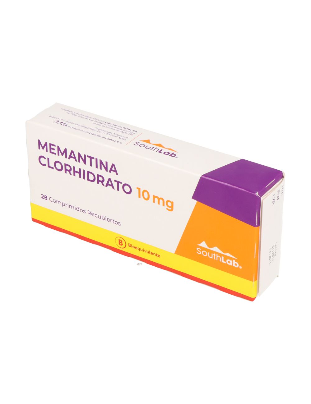 MEMANTINA CLORHIDRATO 10 MG 28 COMPRIMIDOS RECUBIERTOS BIOEQUIVALENTE LABORATORIO SOUTHLAB