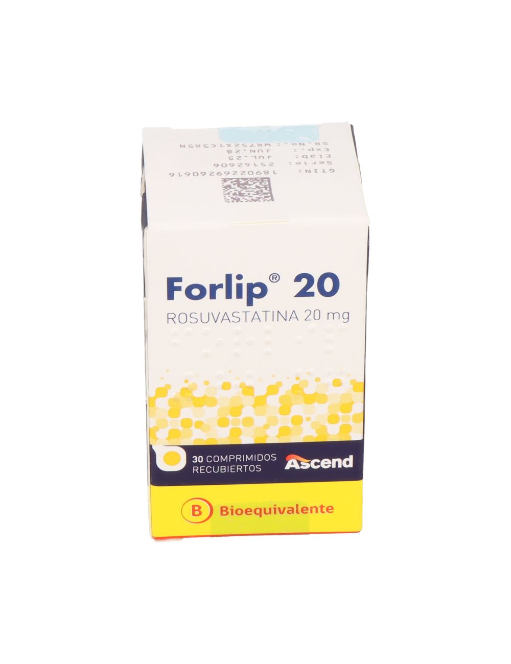 ROFORLIP 20 RUSUVASTATINA 20 MG 30 COMPRIMIDOS RECUBIERTOS BIOEQUIVALENTE LABORATORIO ASCEND
