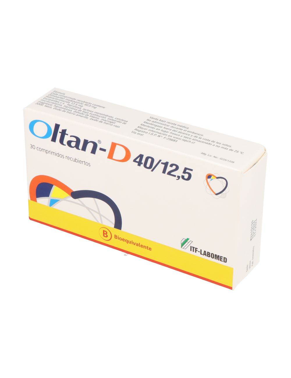 OLTAN-D 40/12.5 (OLMESARTAN /HIDROCLOROTIAZIDA) 30 COMPRIDOS BIOEQUIVALENTE LABORATORIO ITF-LABOMED