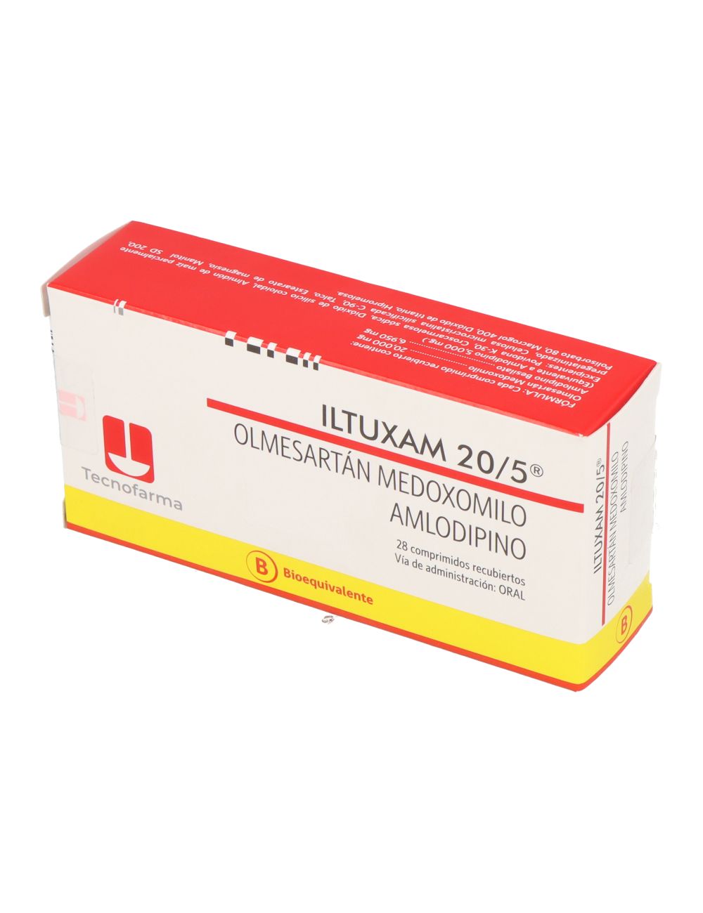 ILTUXAM 20/5 OLMESARTAN MEDOXOMILO AMLODIPINO 28 COMPRIMIDOS BIOEQUIVALENTE LABORATORIO TECNOFARMA