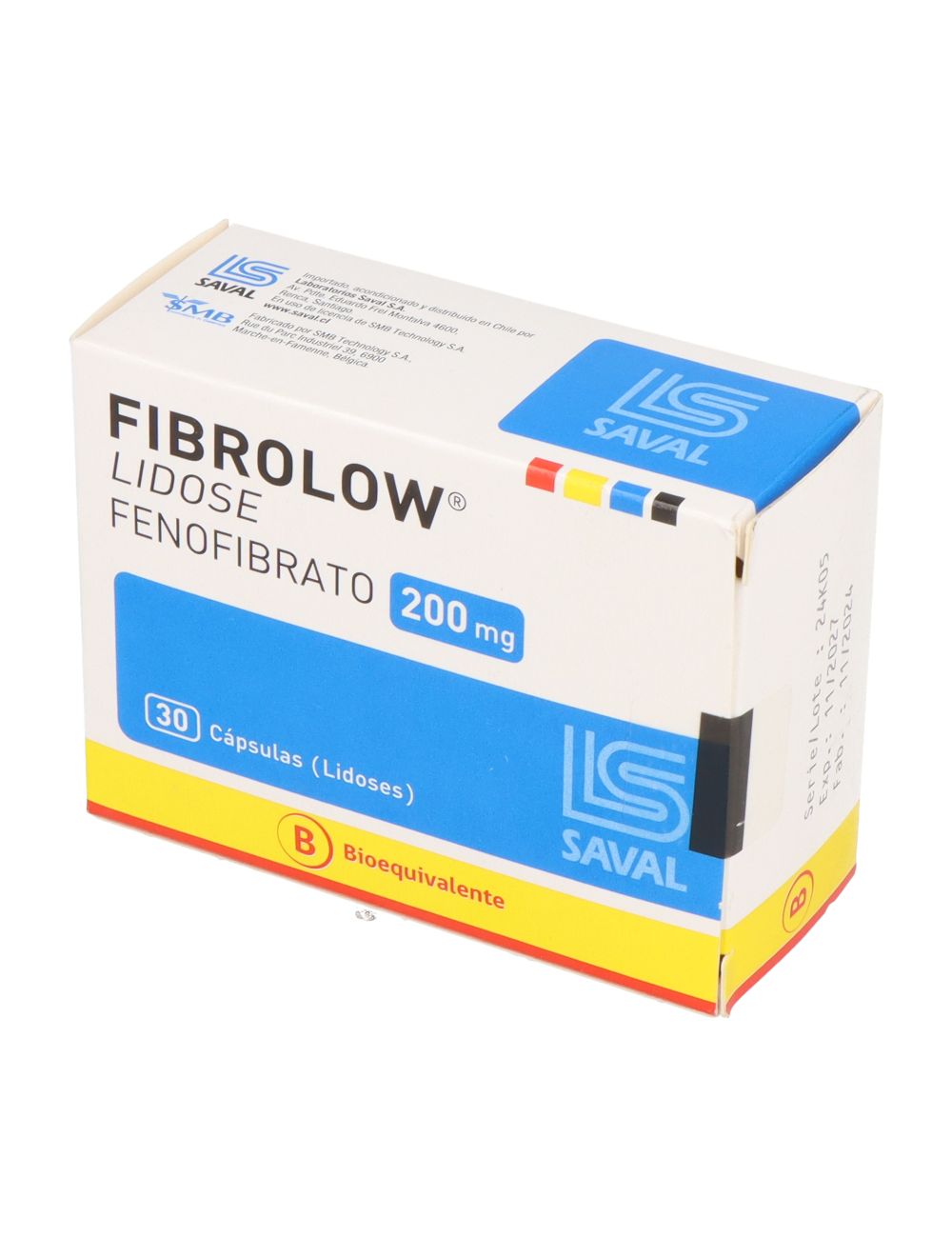 FIBROLOW LIDOSE FENOFIBRATO 200 MG 30 CAPSULAS BIOEQUIVALENTE LABORATORIO SAVAL