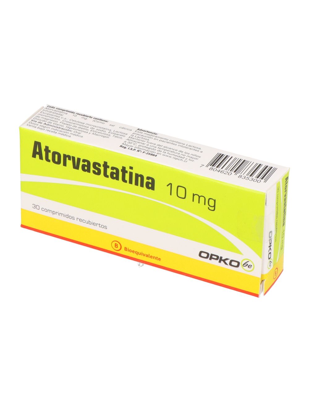 ATORVASTATINA 10 MG 30 COMPRIMIDOS BIOEQUIVALENTE LABORATORIO OPKO