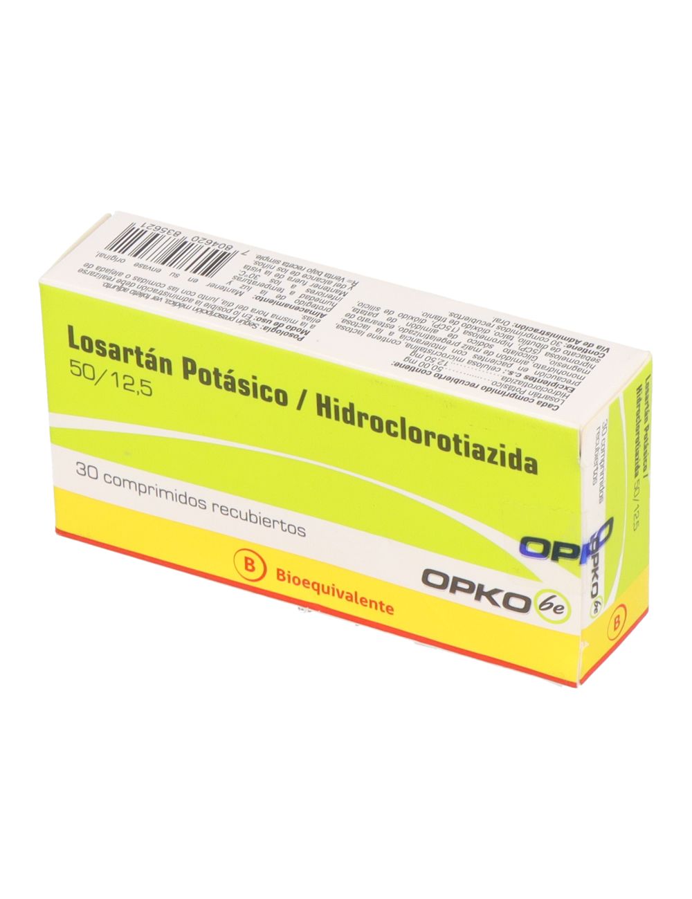 LOSARTAN POTASICO / HIDROCLOROTIAZIDA  50/12,5 30 COMPRIMIDOS BIOEQUIVALENTE LABORATORIO OPKO