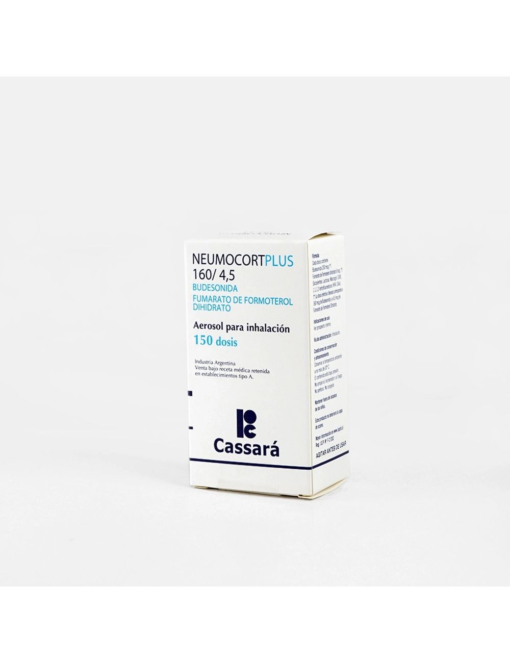 NEUMOCORTPLUS 160/4.5 BUDESONIDA / FUMARATO DE FORMOTEROL DIHIDRATO 150 DOSIS LABORATORIO CASSARA CENABAST