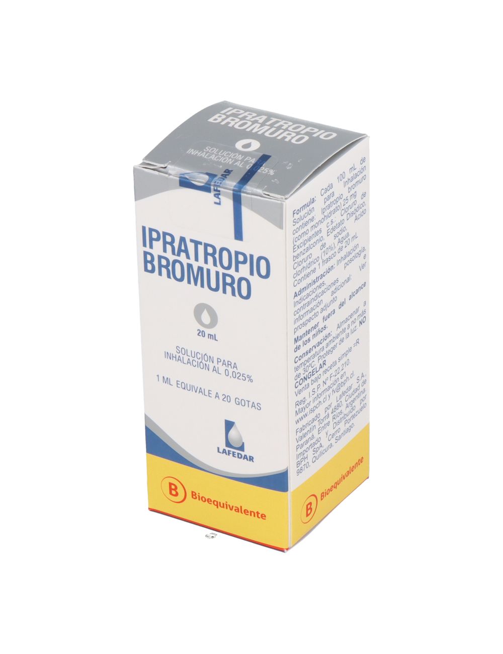 IPRATROPIO BROMURO 20 ML SOLUCION PARA INHALACION BIOEQUIVALENTE LABORATORIO LAFEDAR