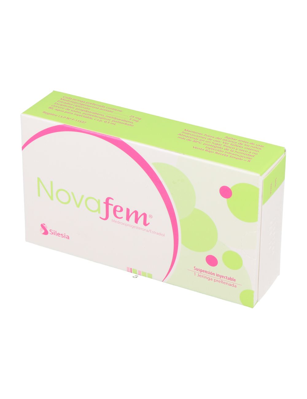 NOVAFEM SUSPENCION INYECTABLE 1 JERINGA PRELLENADA LABORATORIO SILESIA CENABAST