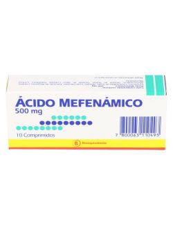 ACIDO MEFENAMICO 500 MG 10 COMPRIMIDOS BIOEQUIVALENTE LAB. MINTLAB