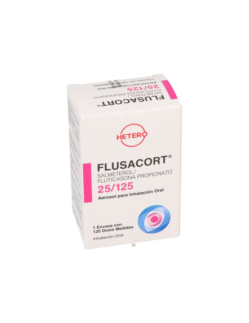 FLUSACORT SALMETEROL FLUTICASONA 25/125 MCG 120 DOSIS LABORATORIO HETERO CENABAST