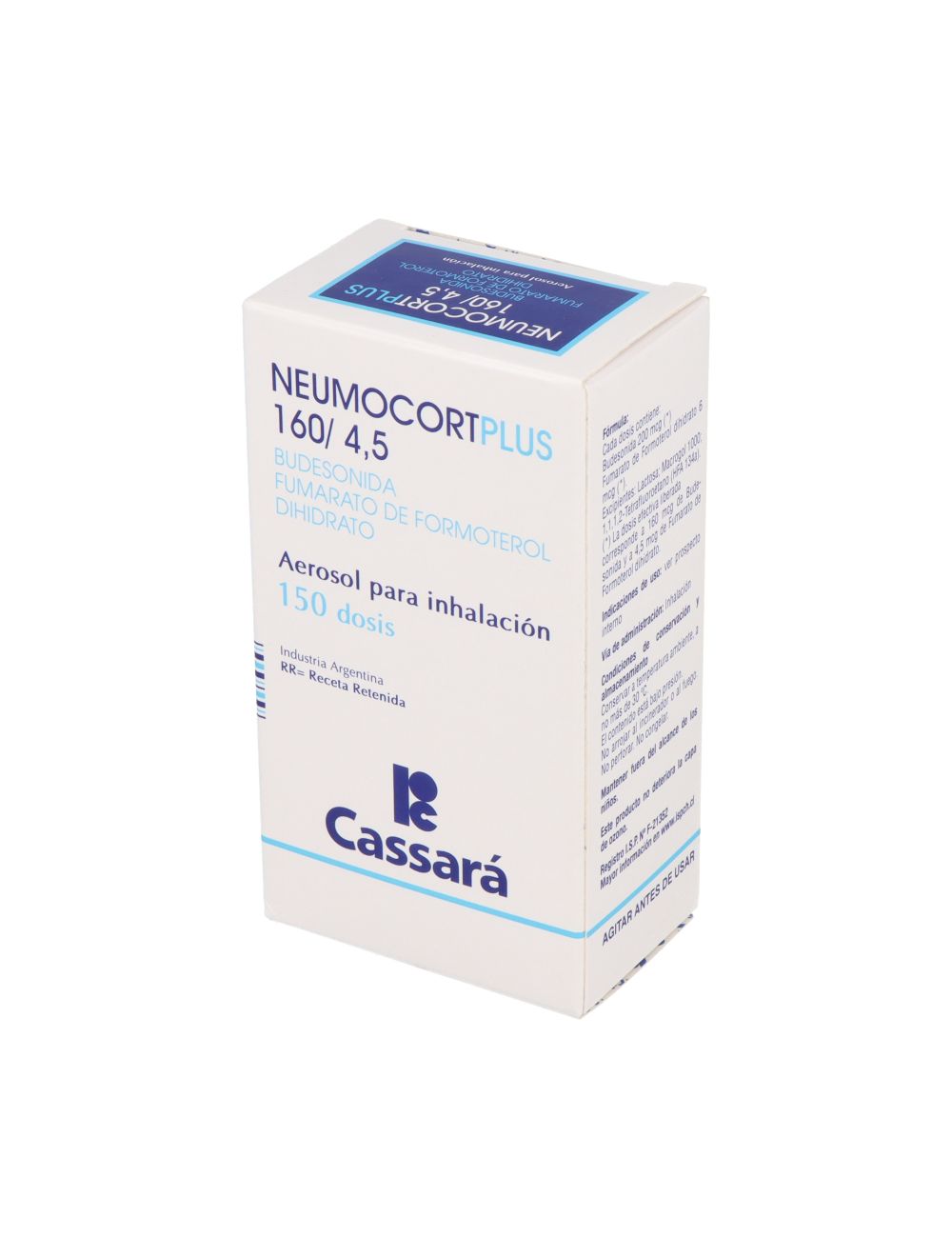NEUMOCORTPLUS 160/4.5 BUDESONIDA / FUMARATO DE FORMOTEROL DIHIDRATO 150 DOSIS LABORATORIO CASSARA