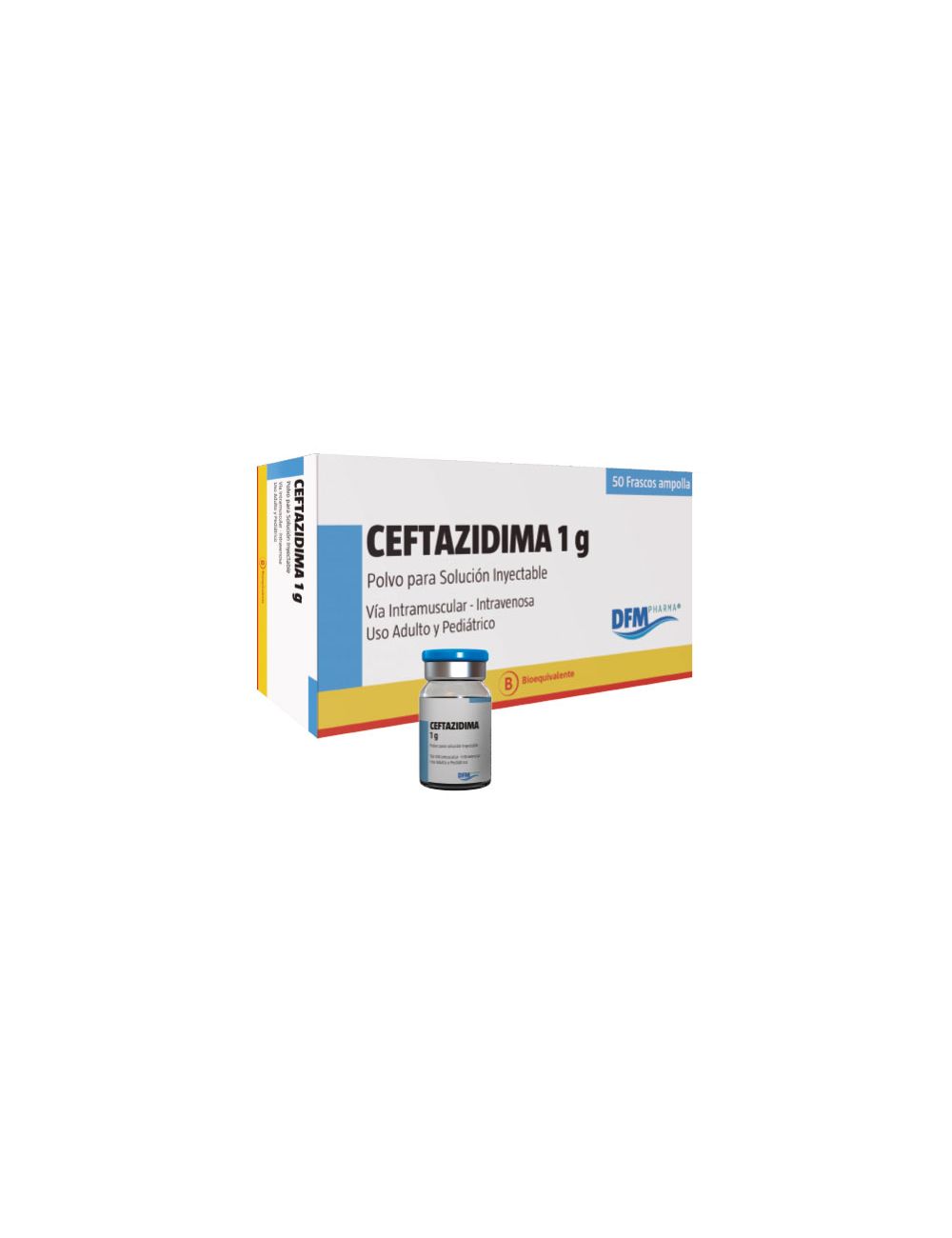 CEFTAZIDIMA 1 G 1 FRASCO AMPOLLA LABORATORIO DIFEM