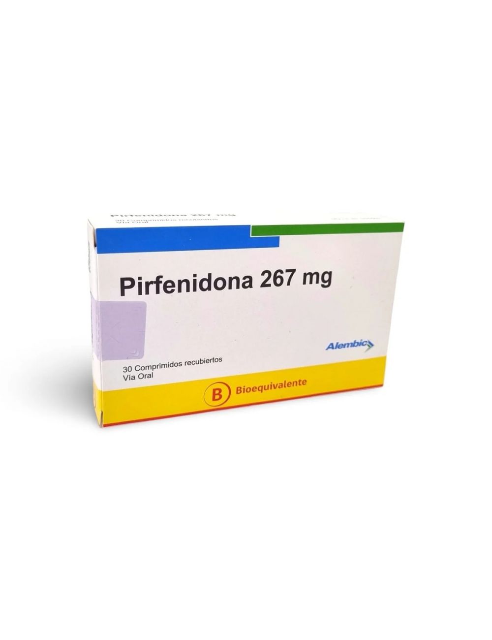 PIRFENIDONA 267MG 30 COMPRIMIDOS RECUBIERTOS BIOEQUIVALENTE LABORATORIO ALEMBIC