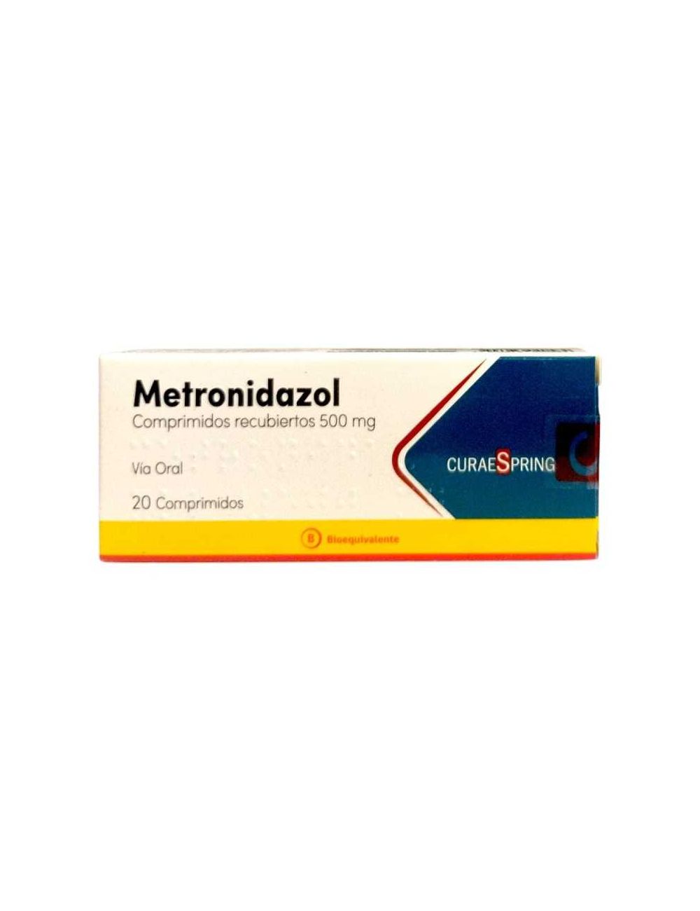 METRONIDAZOL 500 MG METRONIDAZOL 500 MG 20 COMPRIMIDOS BIOQUIVALENTE CURAESPRING