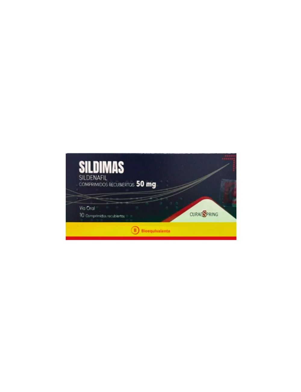 SILDIMAS SILDENAFILO 50 MG 10 COMPRIMIDOS BIOEQUIVALENTE CURAESPRING  CENABAST