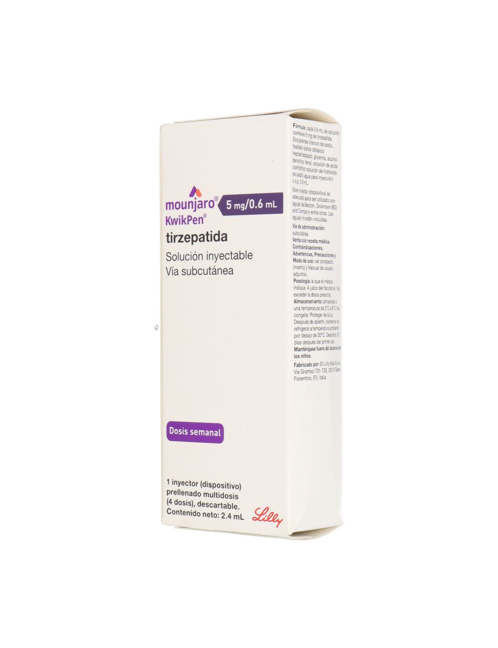 MOUNJARO KWIKPEN 5MG/0.6ML SOLUCION INYECTABLE LABORATORIO LILLY